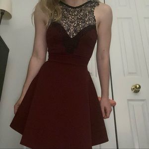 Burgundy dress